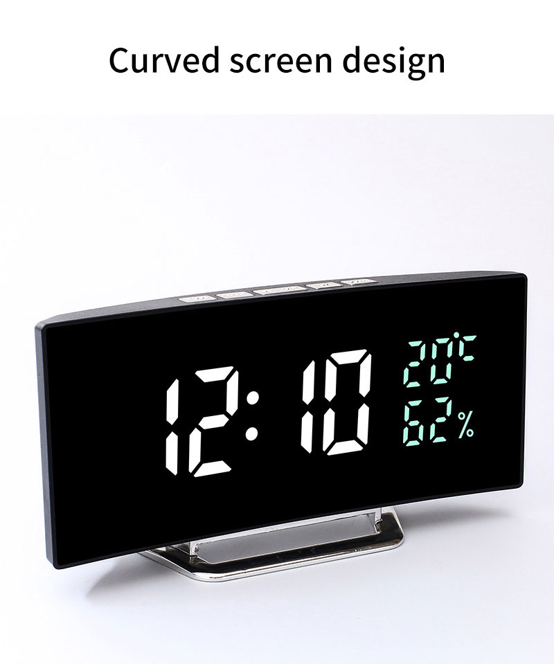 Curved Screen LED Table Clock