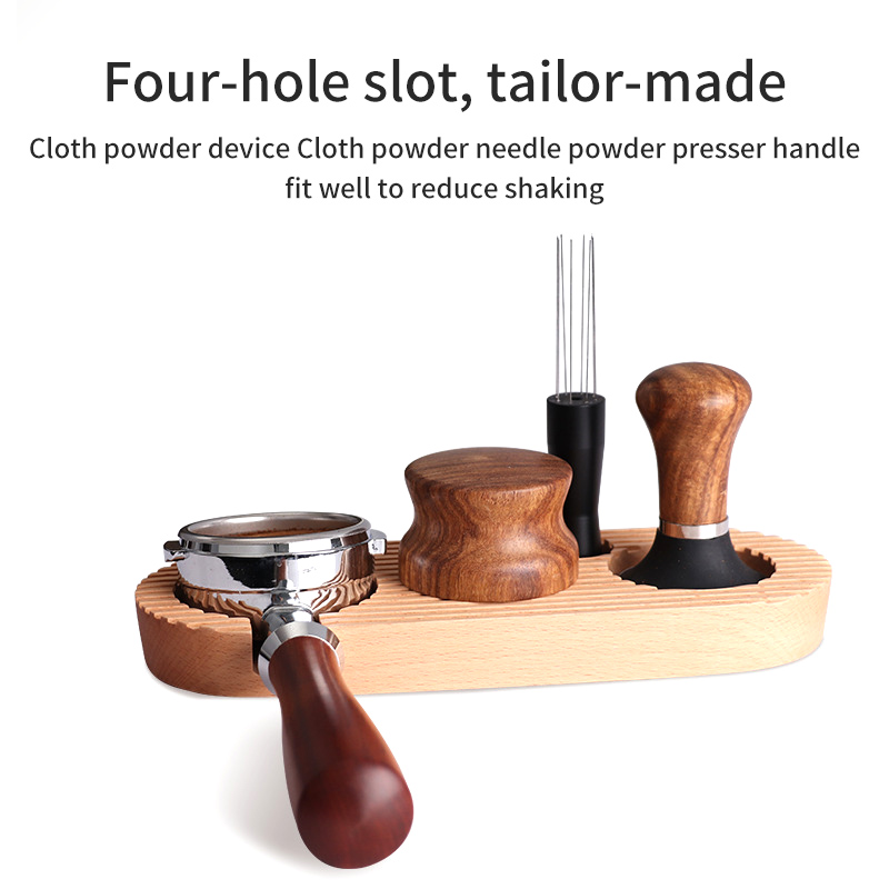 Coffee Powder Press Base Wooden Filling Seat Powder Press Cushion Coffee Machine Handle Supporting