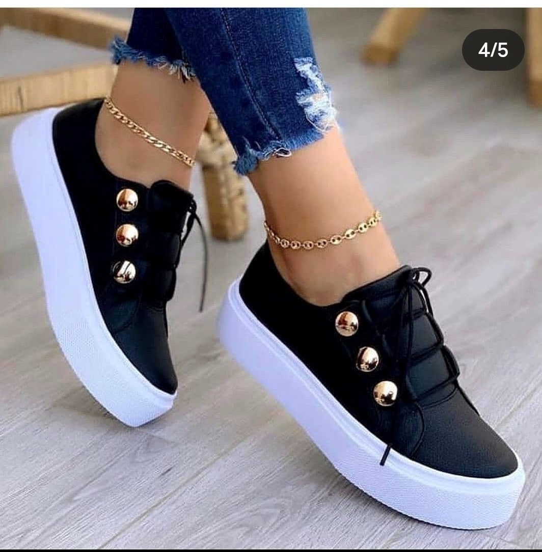 Women's Round-Toe Thick-Sole Casual Shoes 5