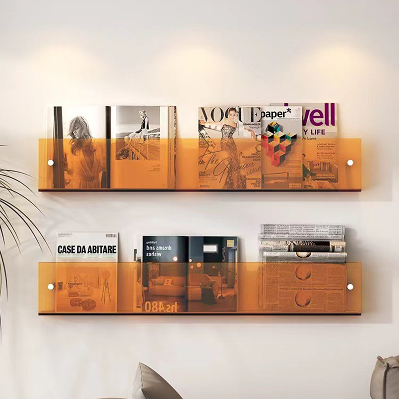Wall-mounted Magazine Book Display and Storage Rack Creative and Simple Shelf Newspaper Display Rack