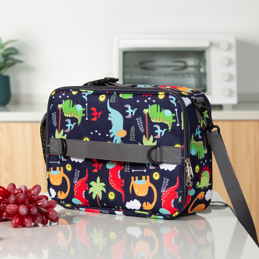 American Crossbody Childrens Cartoon Lunch Bag Oxford Cloth Color Student Insulation Bag