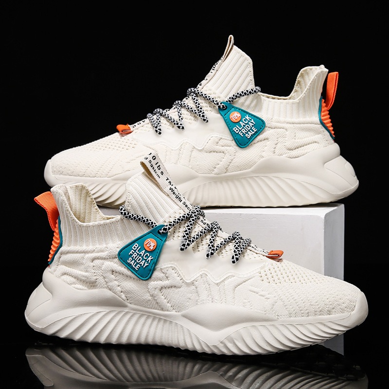 Summer Mens Shoes Breathable Coconut Shoes Versatile Sports Dad Shoes Flying Weave Shoes Casual Mesh Running Shoes image 7