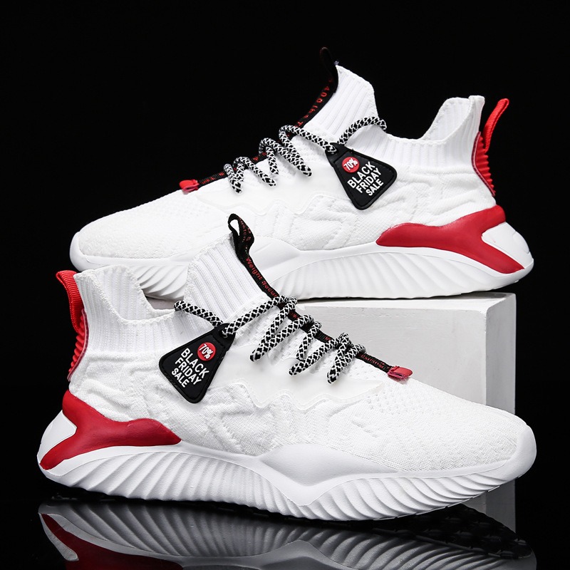 Summer Mens Shoes Breathable Coconut Shoes Versatile Sports Dad Shoes Flying Weave Shoes Casual Mesh Running Shoes image 3