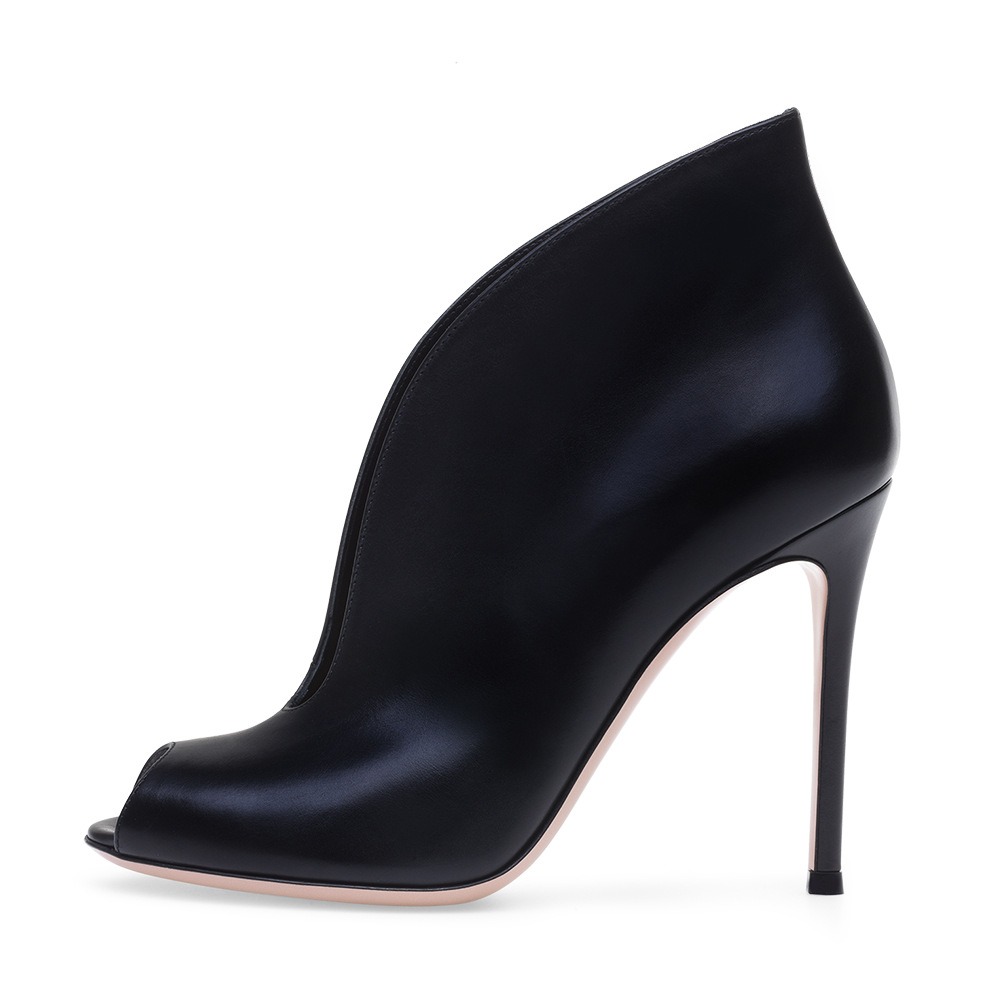 European and American Womens Open Toed Fish Mouth Ankle Boots, Womens Shoes