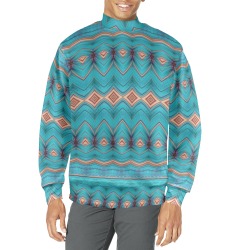 Men's All Over Print Mock Neck Sweater (Model H43)