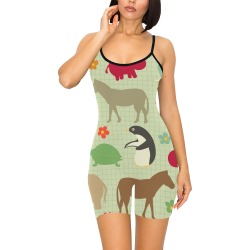 Women's Short Yoga Bodysuit Sets 05 featuring animal print, suitable for yoga and casual wear, made of polyester blend