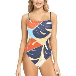 Women's Spaghetti Strap Cut Out Sides Swimsuit 