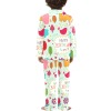 Little Boys' V-Neck pajama set with colorful patterns and "Happy Days" print, home wear.