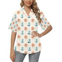 All Over Print Hawaiian Shirt for Women (T58)