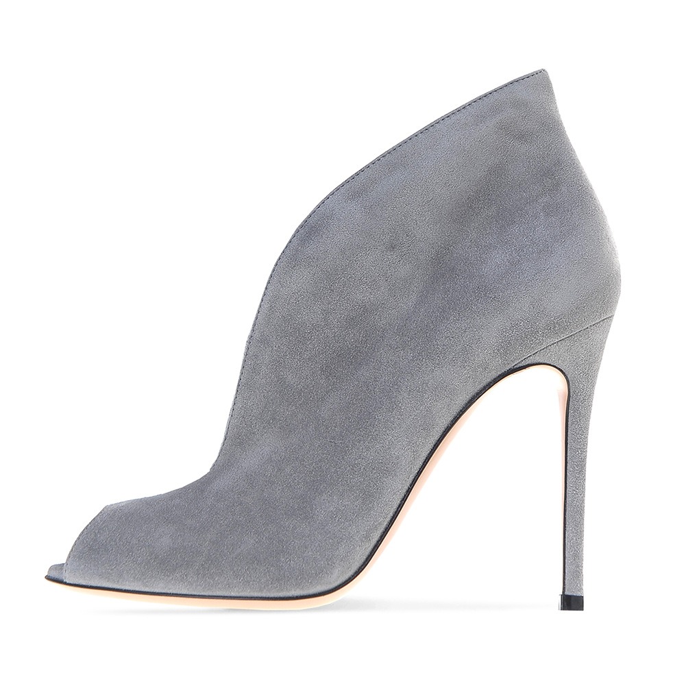 European and American Womens Open Toed Fish Mouth Ankle Boots, Womens Shoes image 3