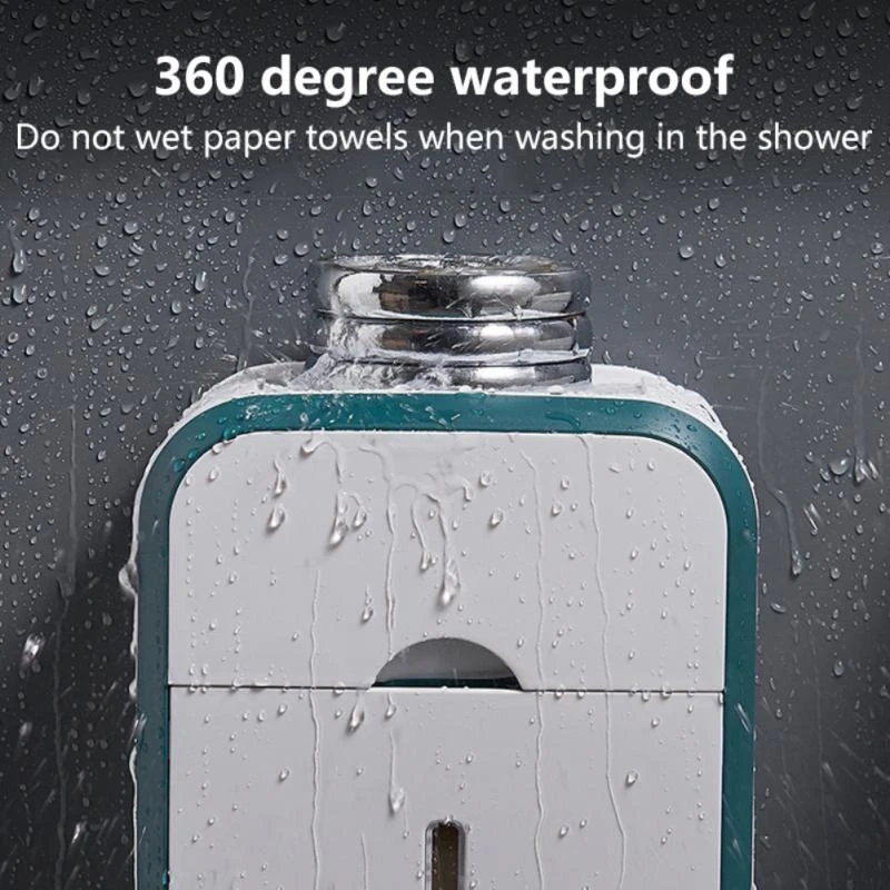 Punch-free Toilet Paper Holder Box Waterproof Tissue Storage Box Bathroom Rack Wall Mounted