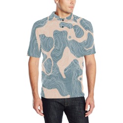 Men's All Over Print Polo Shirt (T55)
