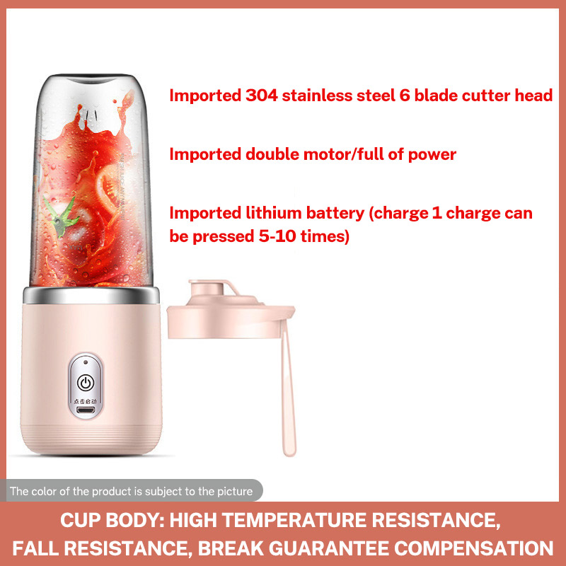 Portable Rechargeable 6-Blade Juicer Personal Smoothie Blender for Travel & Home - Picture 14 of 17