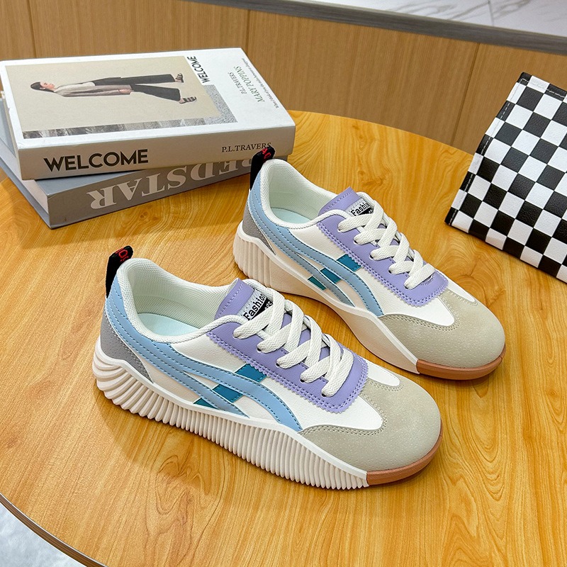 Korean Version Flat Bottomed Small White Shoes for Womens Breathable Casual Student Board Shoes for Womens Running Shoes image 4