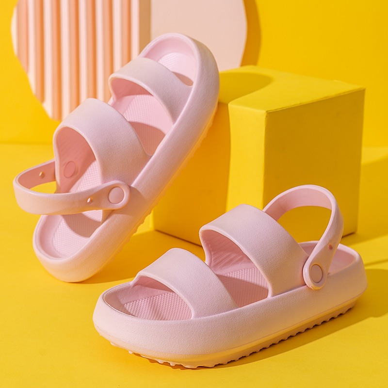 Summer Thick Platform Slippers Double Row Couple Flat Sandals Women Soft Bottom Cloud Slippers Heel Indoor Wear-resistant Shoes image 9