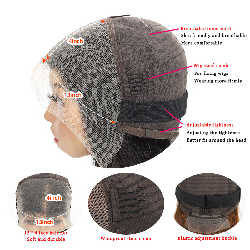 Adjustable wig cap with combs and breathable mesh