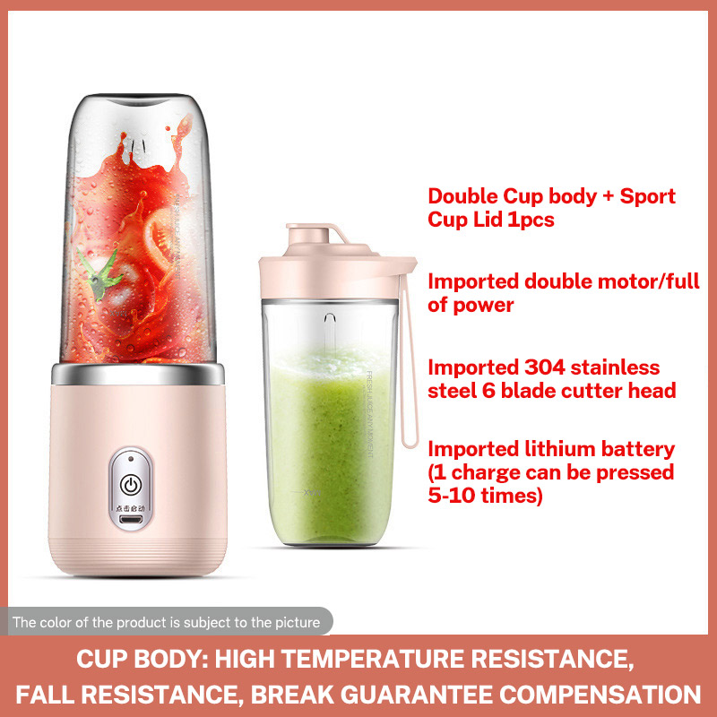 Portable Rechargeable 6-Blade Juicer Personal Smoothie Blender for Travel & Home - Picture 16 of 17
