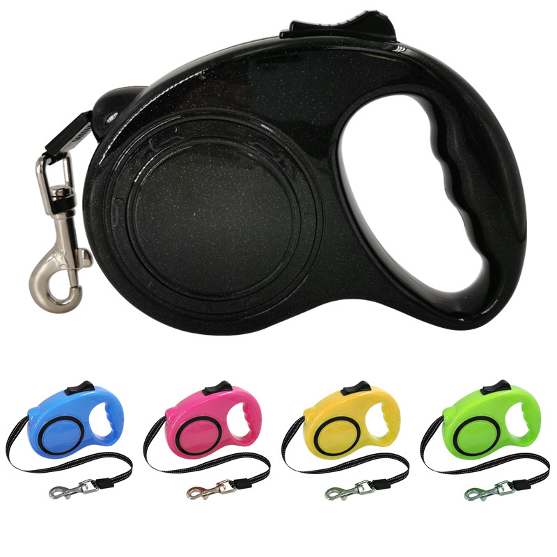 Pet Automatic Telescopic Traction Rope Black Circle Candy Colored Dog ...