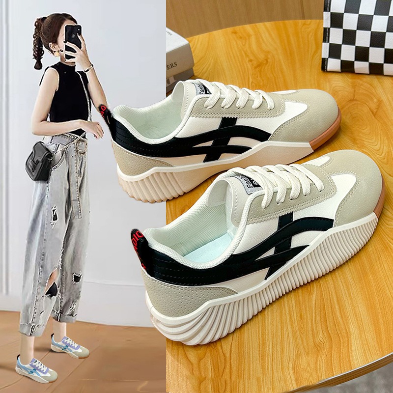Korean Version Flat Bottomed Small White Shoes for Womens Breathable Casual Student Board Shoes for Womens Running Shoes