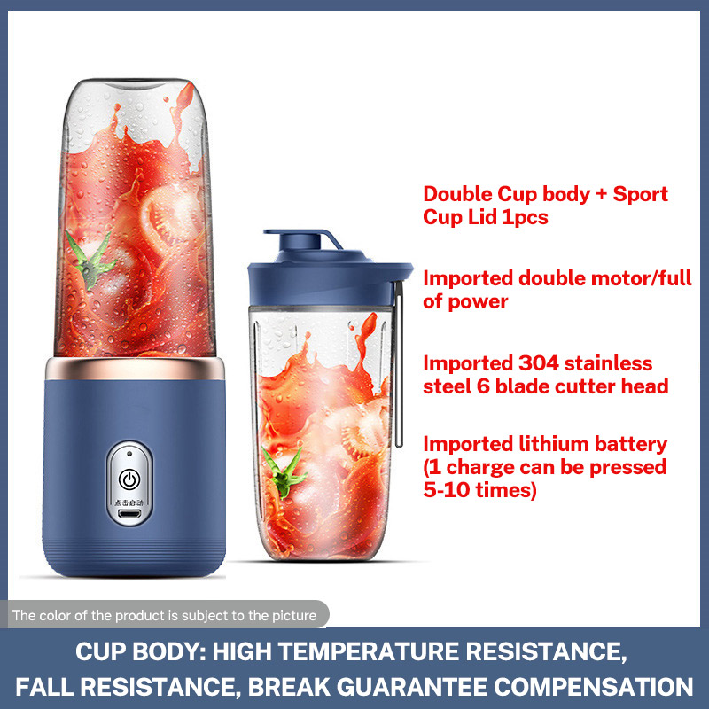 Portable Rechargeable 6-Blade Juicer Personal Smoothie Blender for Travel & Home - Picture 17 of 17