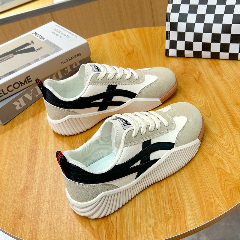 Korean Version Flat Bottomed Small White Shoes for Womens Breathable Casual Student Board Shoes for Womens Running Shoes image 6