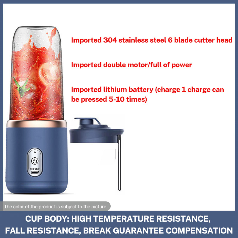 Portable Rechargeable 6-Blade Juicer Personal Smoothie Blender for Travel & Home - Picture 15 of 17
