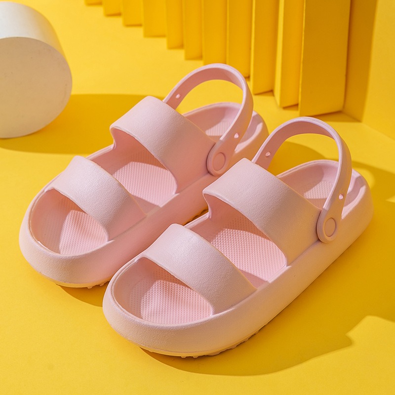 Summer Thick Platform Slippers Double Row Couple Flat Sandals Women Soft Bottom Cloud Slippers Heel Indoor Wear-resistant Shoes image 7