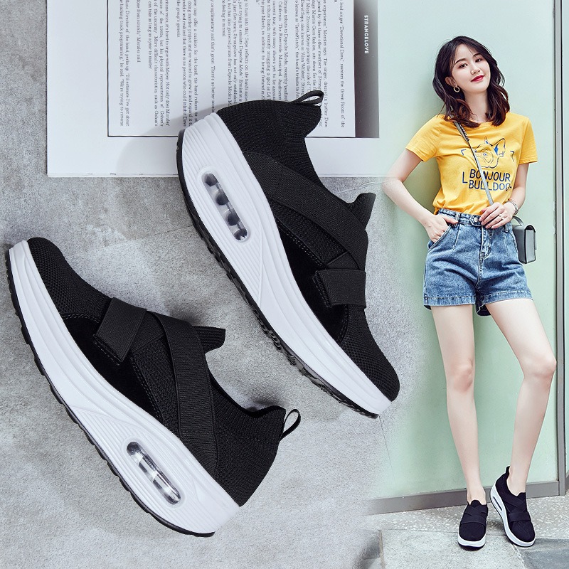 Mi Nai Ka Shake Shoes Women's Thick Sole Increase Hollow Breathable One Foot Pedal Sports Shoes Mom's Shoes Running Shoes image 9