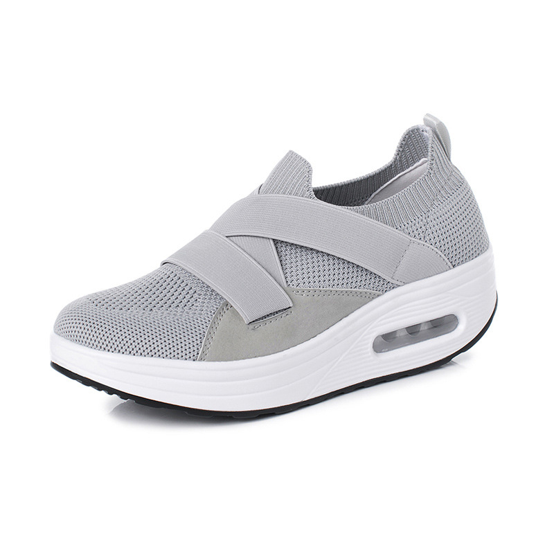 Mi Nai Ka Shake Shoes Women's Thick Sole Increase Hollow Breathable One Foot Pedal Sports Shoes Mom's Shoes Running Shoes image 4