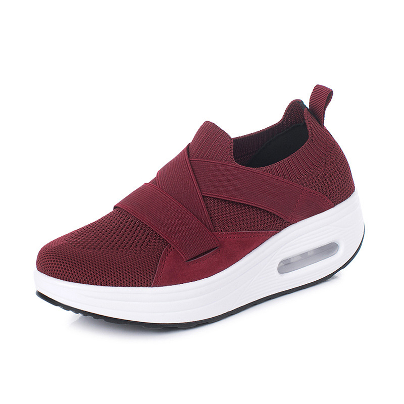 Mi Nai Ka Shake Shoes Women's Thick Sole Increase Hollow Breathable One Foot Pedal Sports Shoes Mom's Shoes Running Shoes image 5