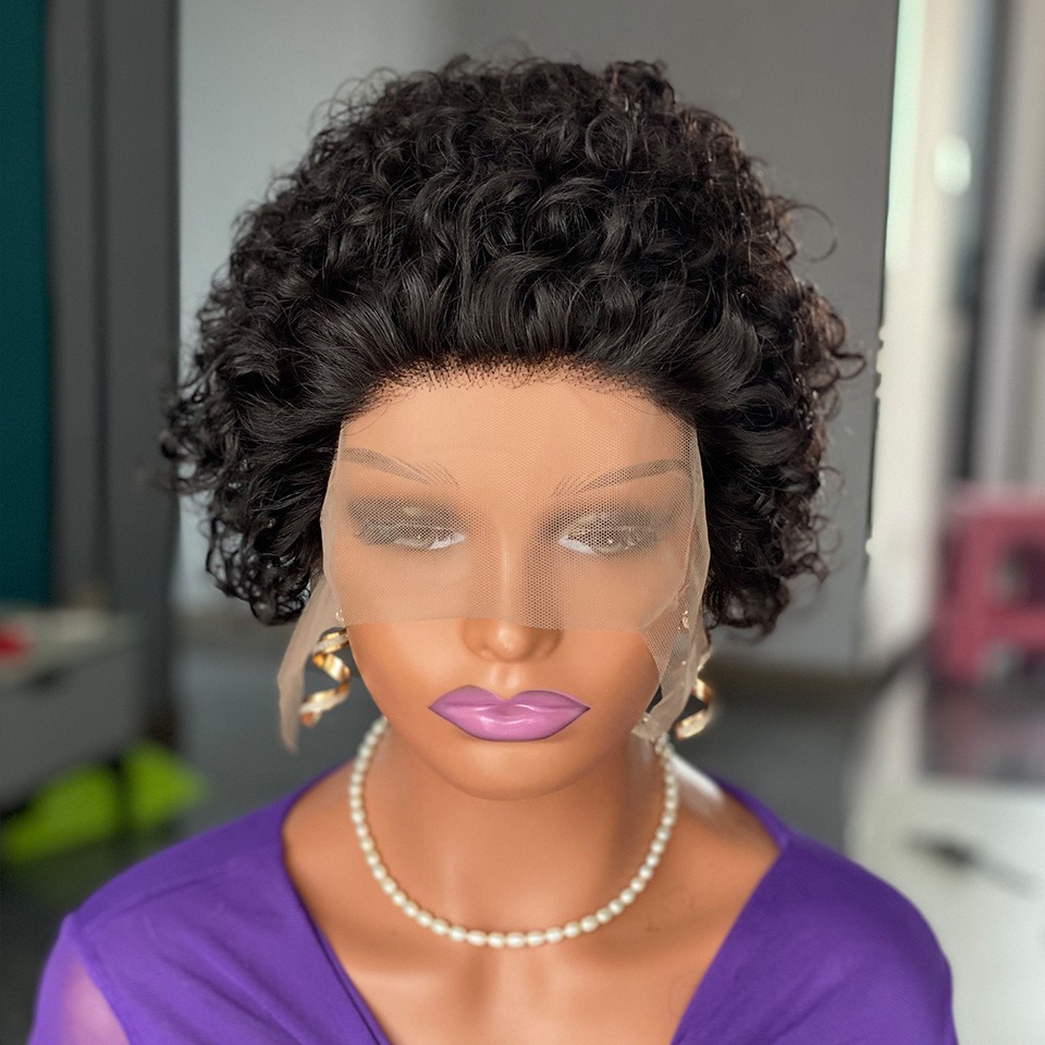 Front view showing dense full rounded pixie silhouette