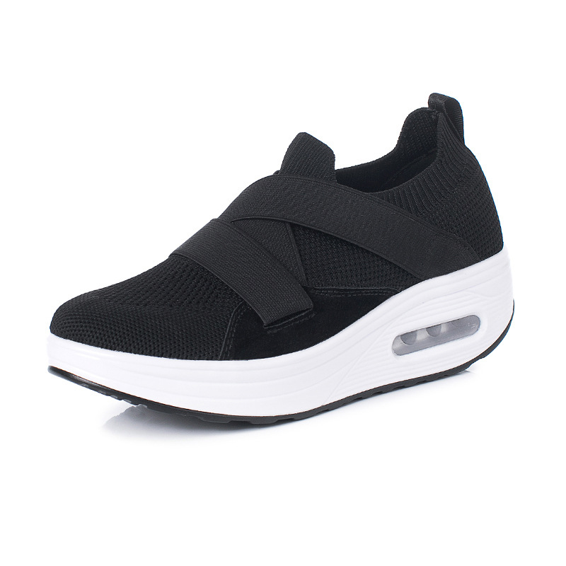 Mi Nai Ka Shake Shoes Women's Thick Sole Increase Hollow Breathable One Foot Pedal Sports Shoes Mom's Shoes Running Shoes image 6