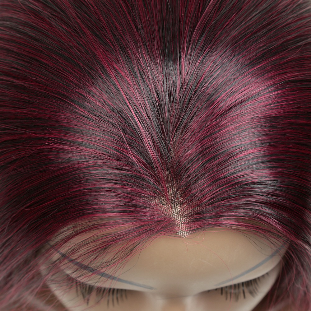 Realistic lace front parting with dark roots