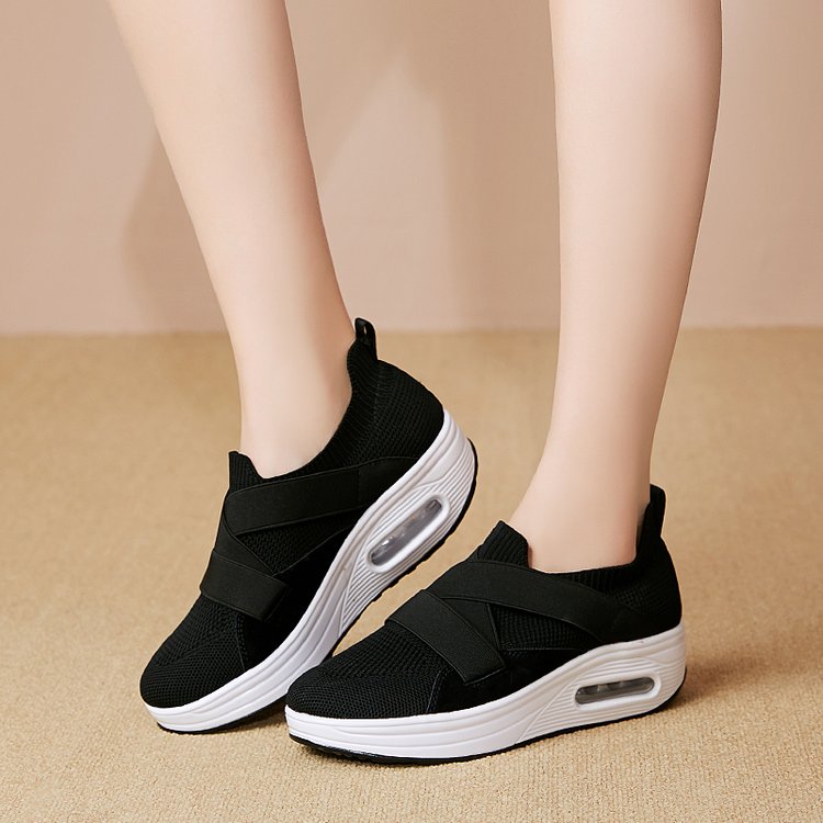 Mi Nai Ka Shake Shoes Women's Thick Sole Increase Hollow Breathable One Foot Pedal Sports Shoes Mom's Shoes Running Shoes image 7