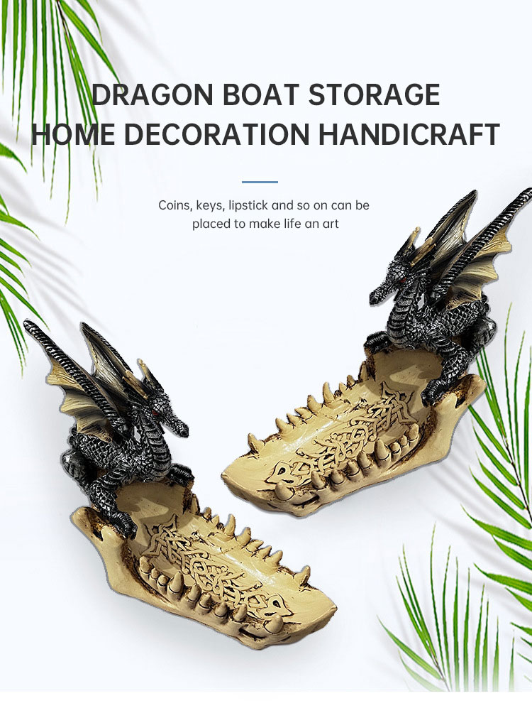 Introducing the Creative Dragon Tooth Resin Boat - a stunning visual representation of your love for adventure and the mystical. Crafted with precision and intricate details, this boat is a perfect addition to any home décor. Made with high-quality resin, it is durable and long-lasting. Step aboard and let your imagination sail away.