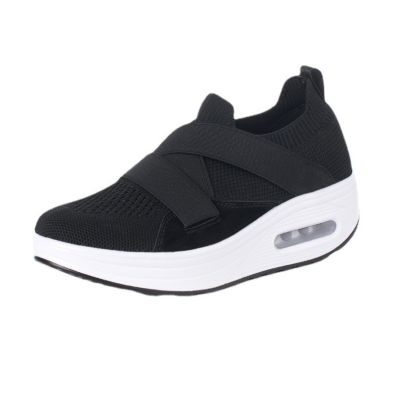 Mi Nai Ka Shake Shoes Women's Thick Sole Increase Hollow Breathable One Foot Pedal Sports Shoes Mom's Shoes Running Shoes image 11