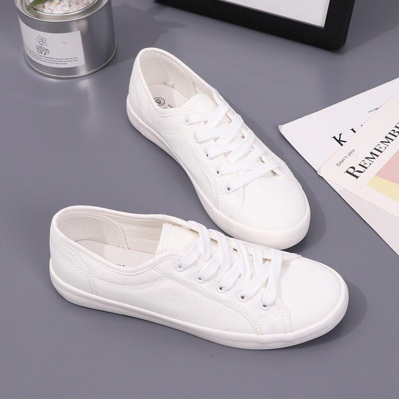 Canvas Shoes, Men's Flat Heels, Versatile, Fashionable, Artistic, Casual, and Small White Shoes, Korean Version with Lace Up image 5