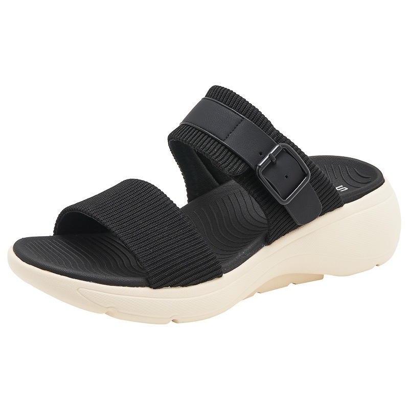 Women Comfort Slides Sandals with Arch Support Casual Ladies Adjustable Casual Wedge Walking Shoes image 3