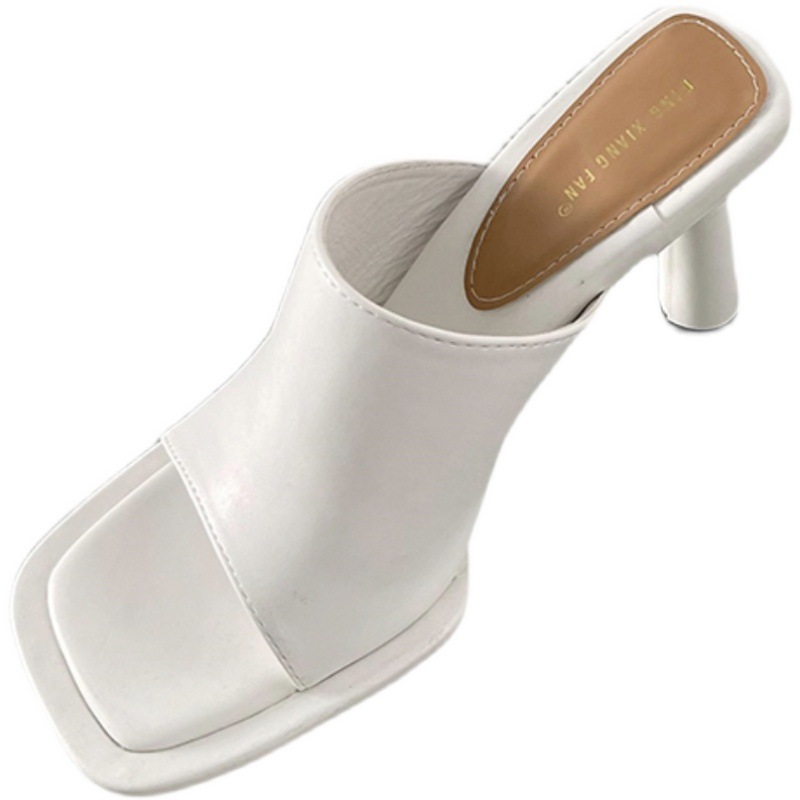 Summer Women Slipper Platform Square Toe High Heel Ladies High Quality Slides Outdoor Dress Party Sandals image 3