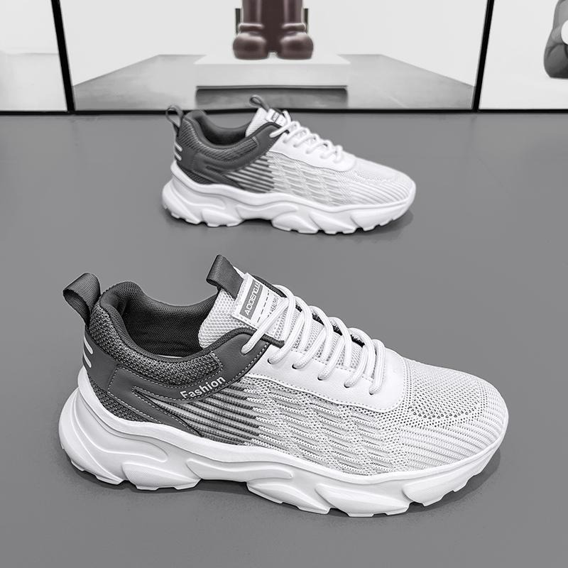 Men's Shoes with Breathable Mesh Surface In Summer, Running, Leisure, and Small White Trendy Shoes That Increase Height image 5