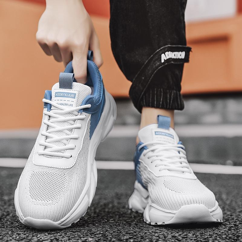 Men's Shoes with Breathable Mesh Surface In Summer, Running, Leisure, and Small White Trendy Shoes That Increase Height image 3