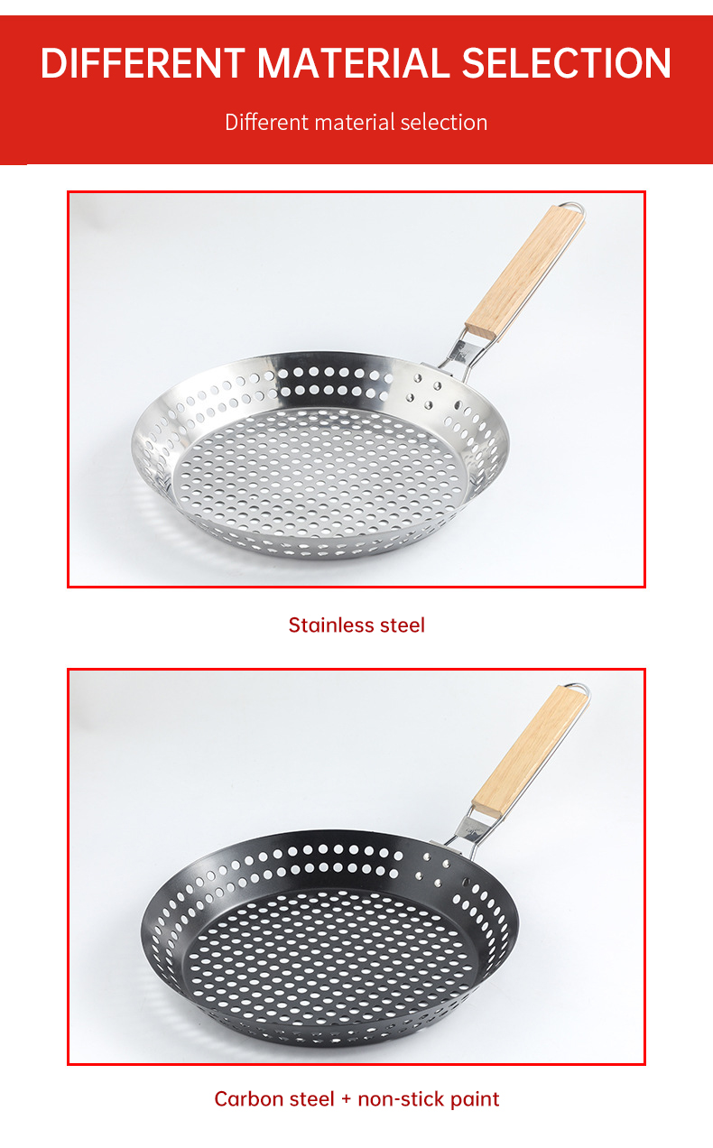 Round non-stick grill plate for pancakes and vegetables
