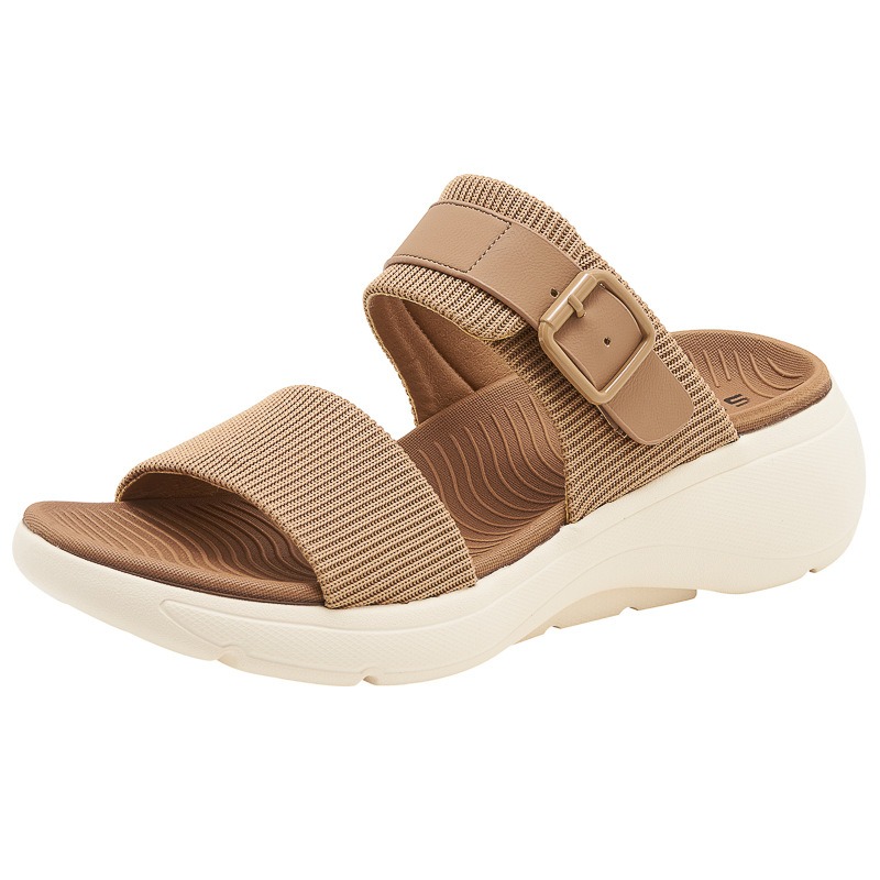 Women Comfort Slides Sandals with Arch Support Casual Ladies Adjustable Casual Wedge Walking Shoes