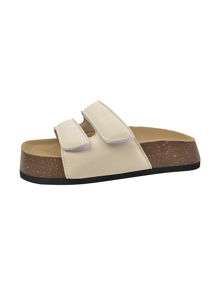Thick Soled Retro One Line Slippers for Women's Summer Outerwear Flat Bottomed Comfortable Slippers image 7