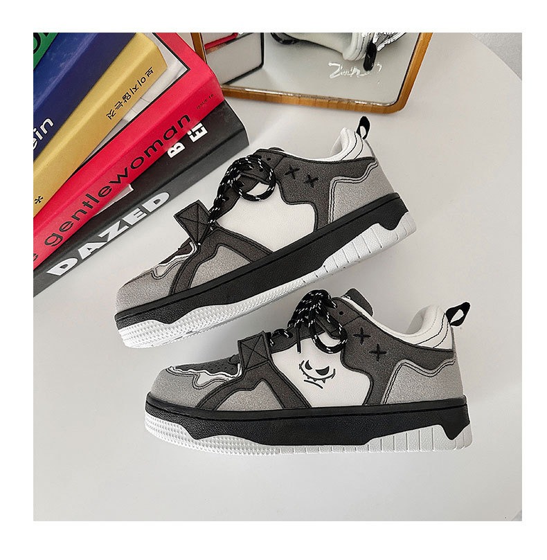 Men shoes trend niche breathable thick bottom hit color casual shoes high street couple sports design sense sneakers image 3