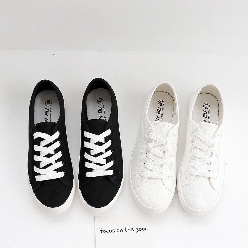 Low Top Small White Shoes for Women's Shoes, Korean Version Canvas Shoes, Simple, Breathable, Comfortable Couple Shoes