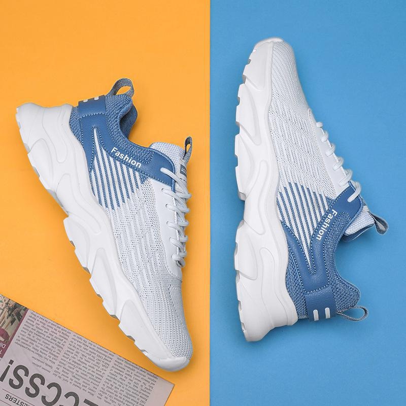 Men's Shoes with Breathable Mesh Surface In Summer, Running, Leisure, and Small White Trendy Shoes That Increase Height image 4