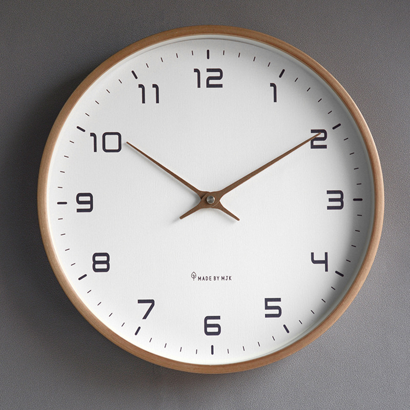 large wooden wall clock