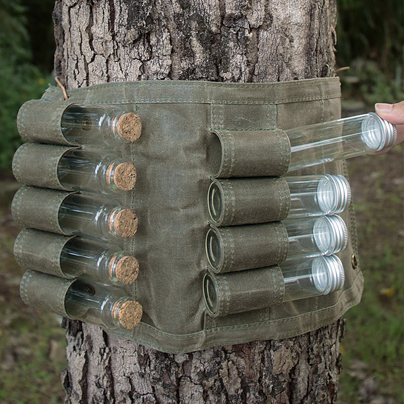 Canvas BBQ Seasoning Bottle Bag Camping Picnic Set