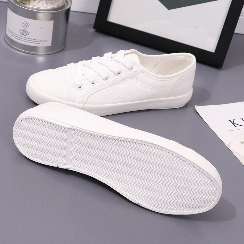 Canvas Shoes, Men's Flat Heels, Versatile, Fashionable, Artistic, Casual, and Small White Shoes, Korean Version with Lace Up image 3